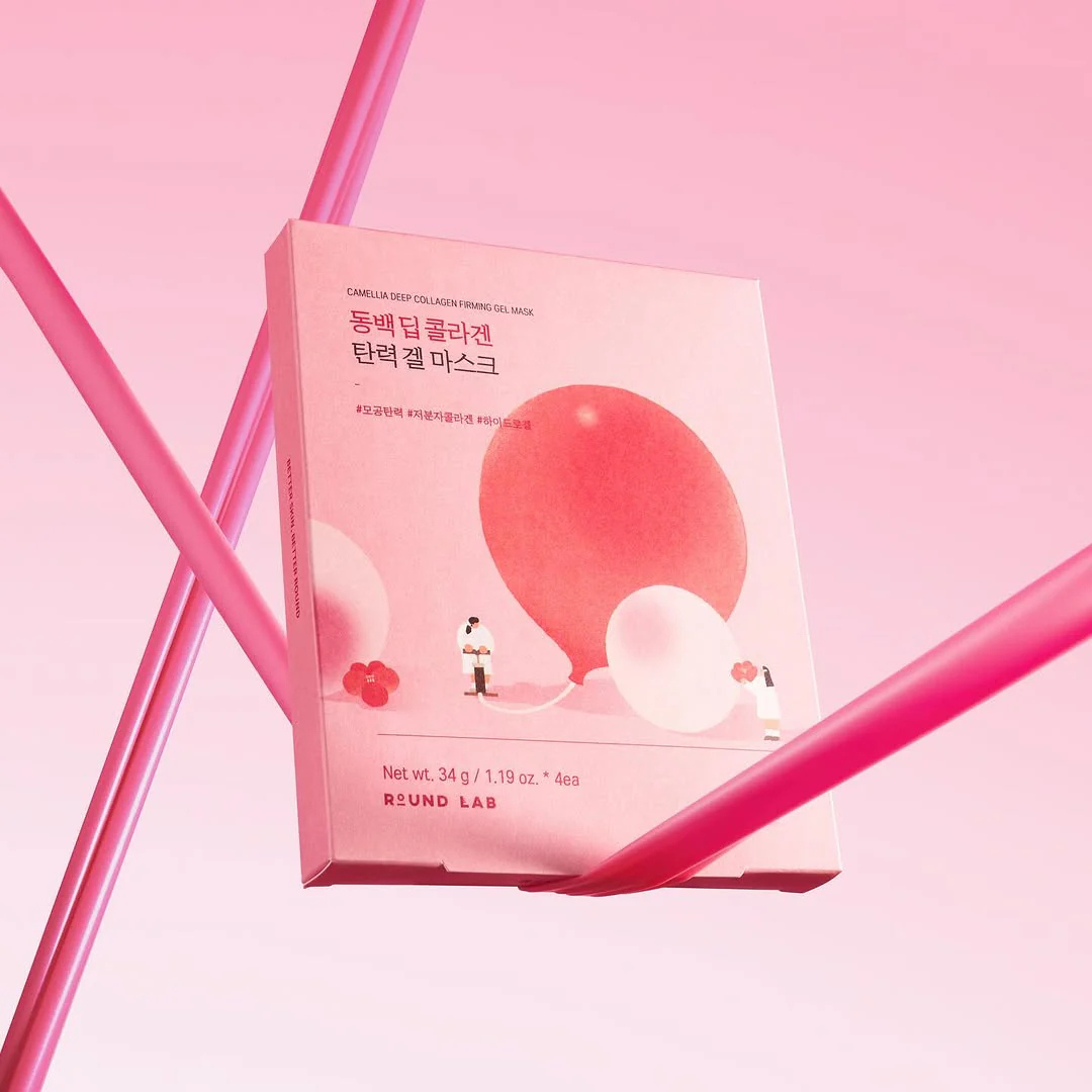 Camellia Deep Collagen Firming Gel Mask - 34 g x 4 Sheets Round Lab