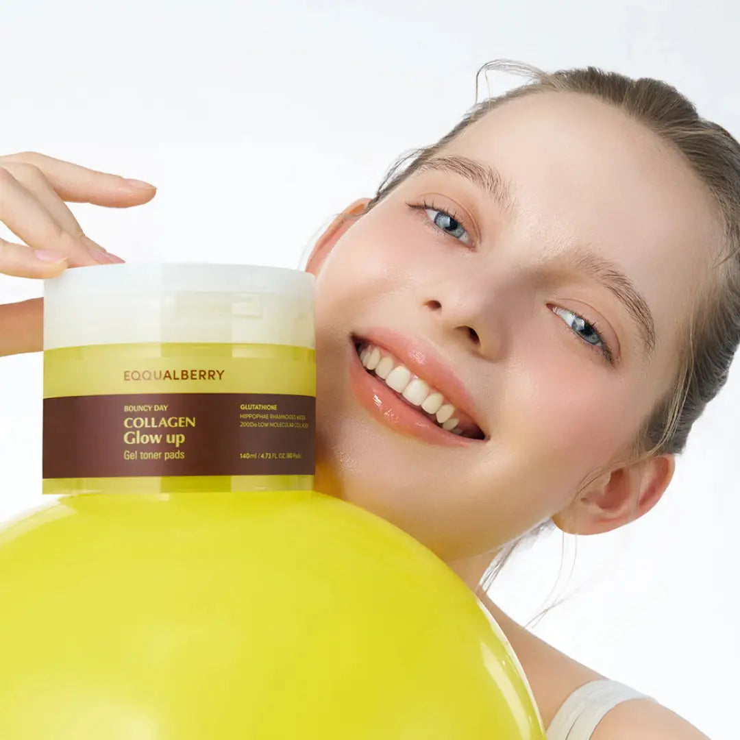 Collagen Glow Up Gel Toner Pads - 60 Pads EQQUALBERRY
