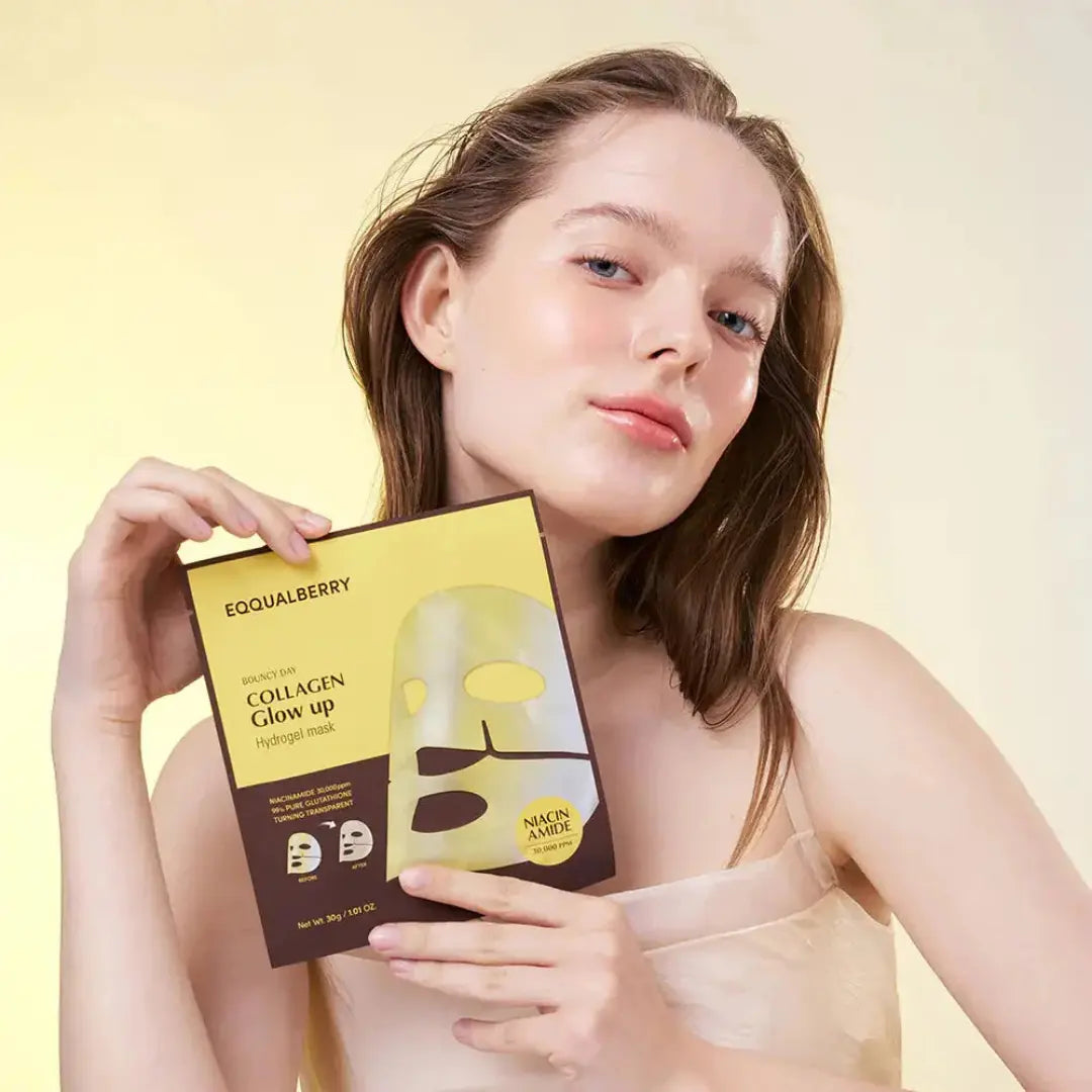 Collagen Glow up Hydrogel Mask Set - 4 Sheet Masks EQQUALBERRY