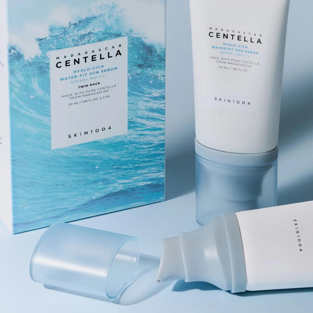 Madagascar Centella Hyalu-Cica Water-Fit Sun Serum - 50 ml x 2 Skin 1004