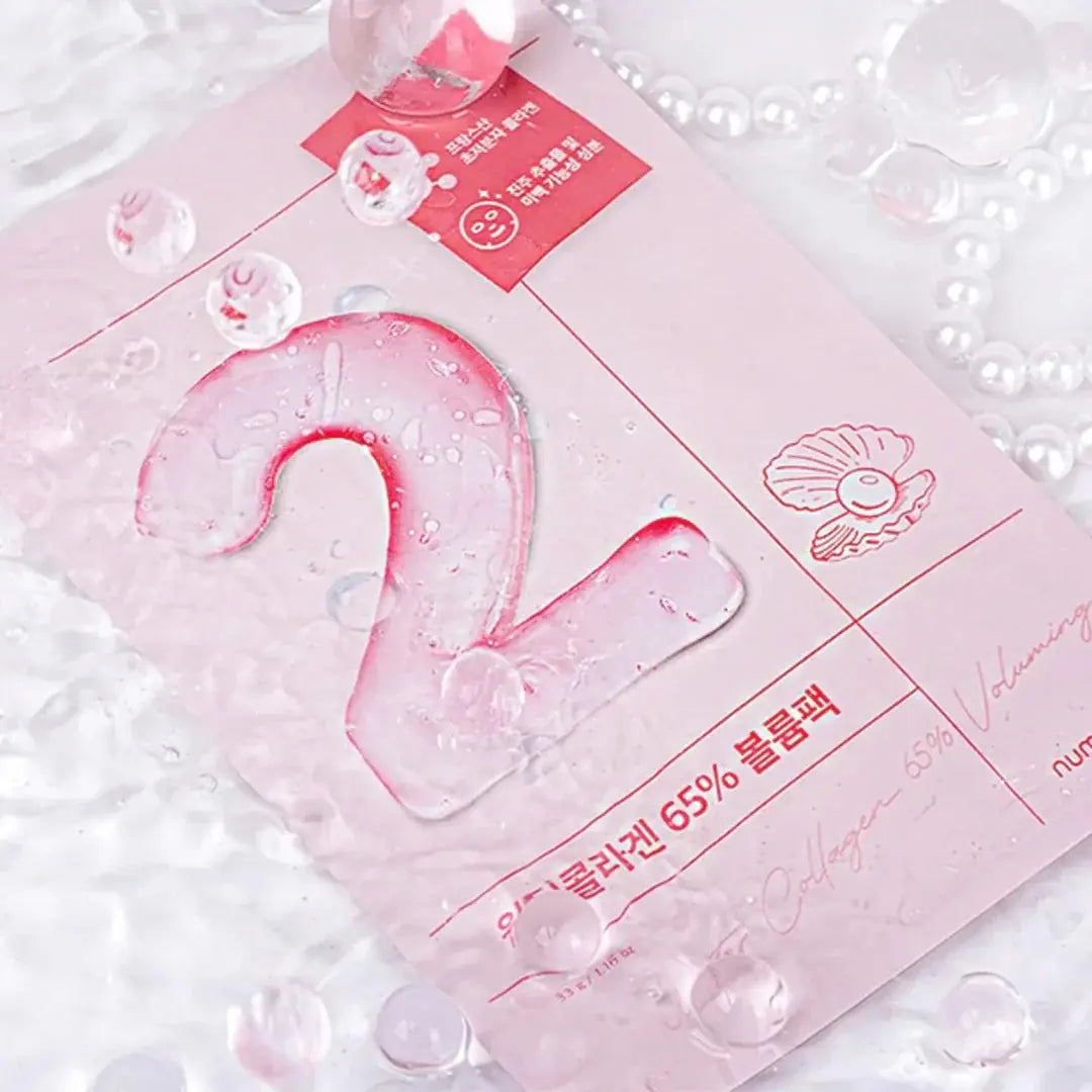 No. 2 Water Collagen 65% Voluming Sheet Mask - 4 Sheet Masks Numbuzin