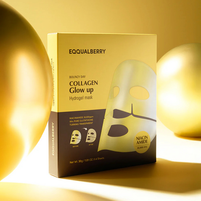 Collagen Glow up Hydrogel Mask Set - 4 Sheet Masks