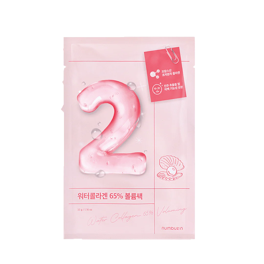 No. 2 Water Collagen 65% Voluming Sheet Mask - 4 Sheet Masks