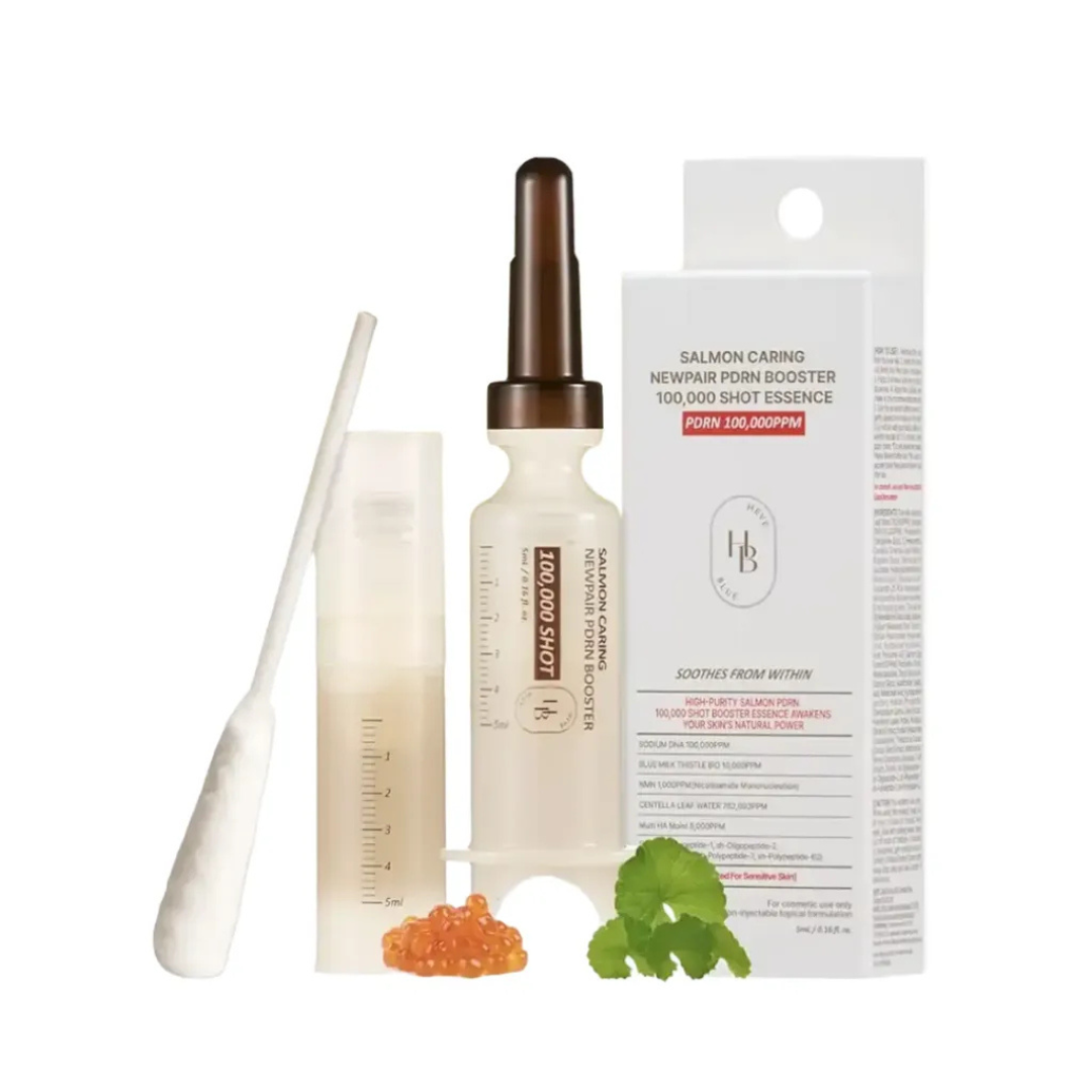 Salmon Caring Centella New Pair PDRN Booster 100,000 Shot Essence - 1 Set