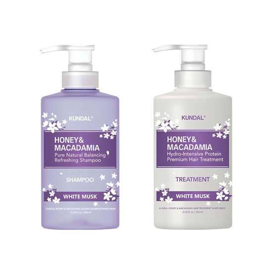 White Musk Edition - Honey & Macadamia Shampoo & Treatment Set KUNDAL