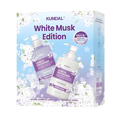 White Musk Edition - Honey & Macadamia Shampoo & Treatment Set KUNDAL
