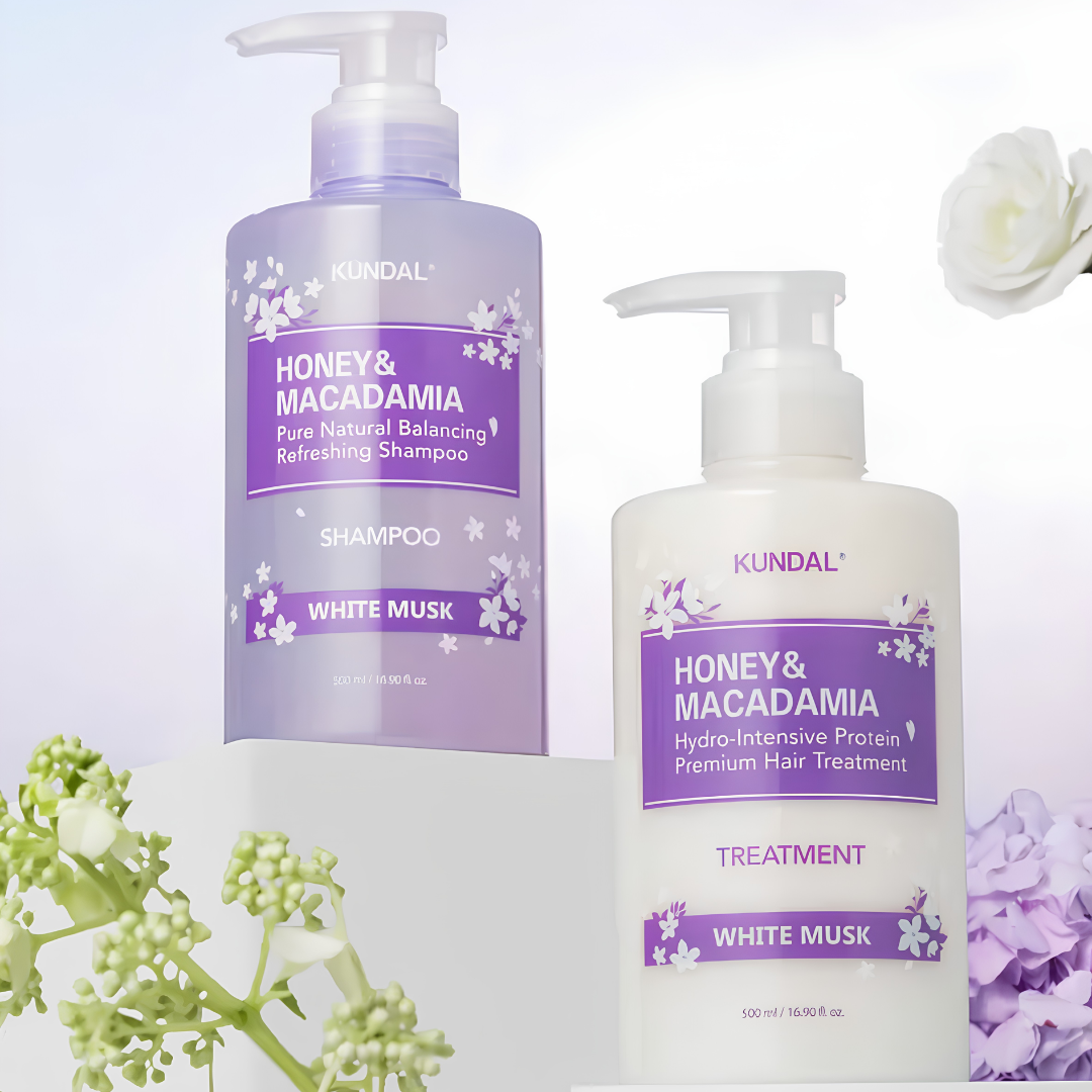 White Musk Edition - Honey & Macadamia Shampoo & Treatment Set KUNDAL